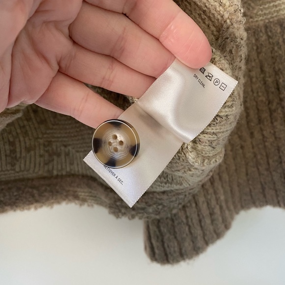 Anthropologie Rosie Neira Intarsia Lattice Double Breasted Cardigan - Picture 7 of 8